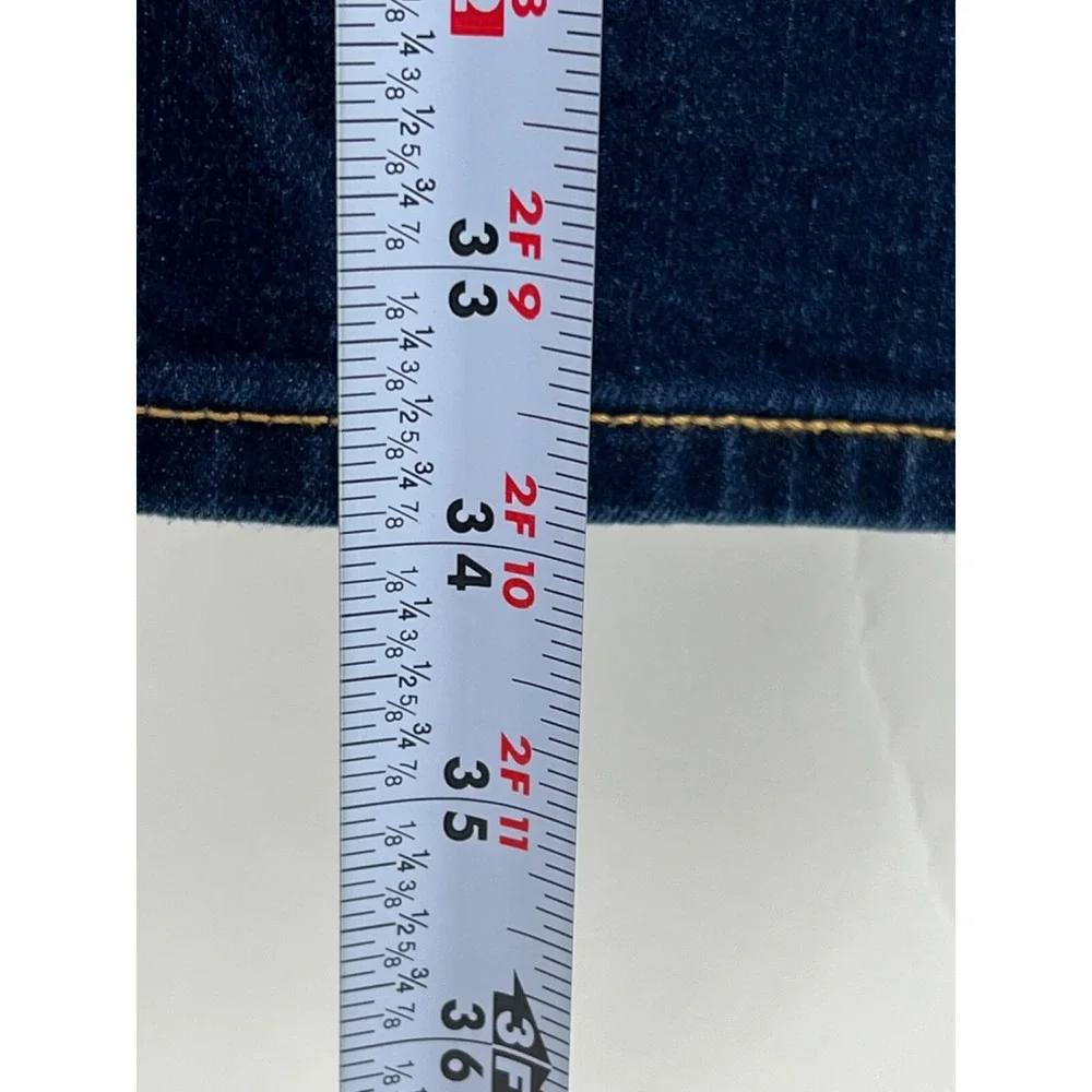GAP Stretch Straight‎ Leg Jeans Girls' Size 12 Blue Dark Wash 5 Pocket